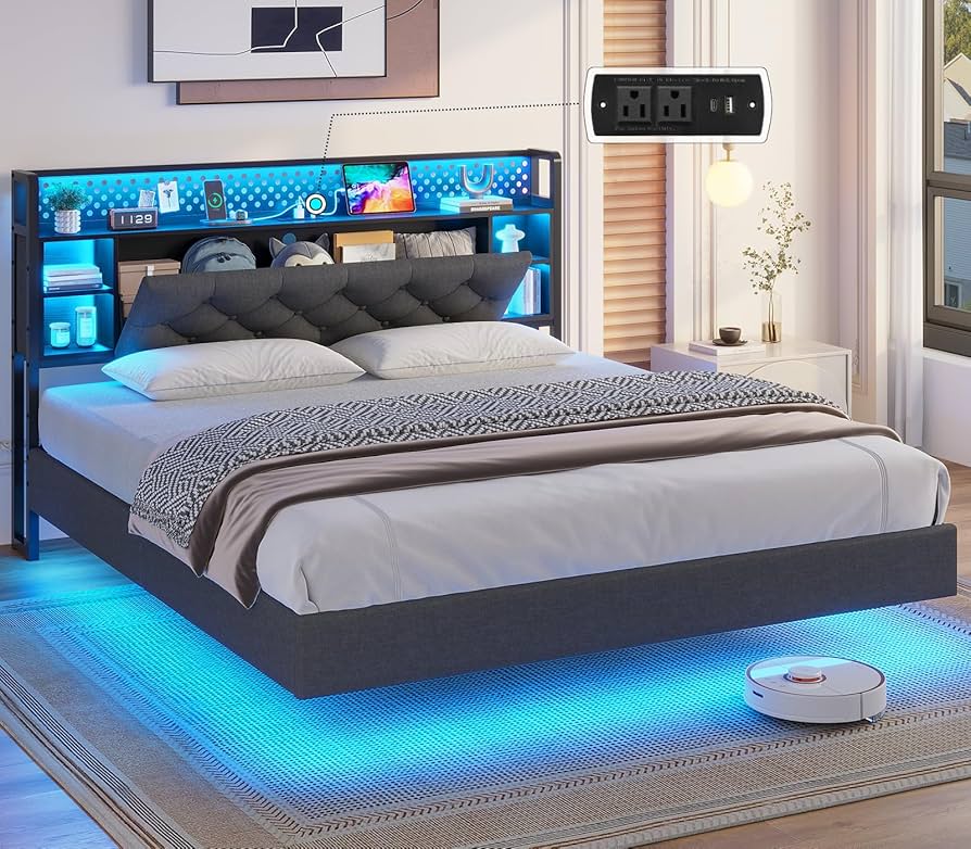 Amazon.com: ADORNEVE Floating Bed Frame Full with Hidden
